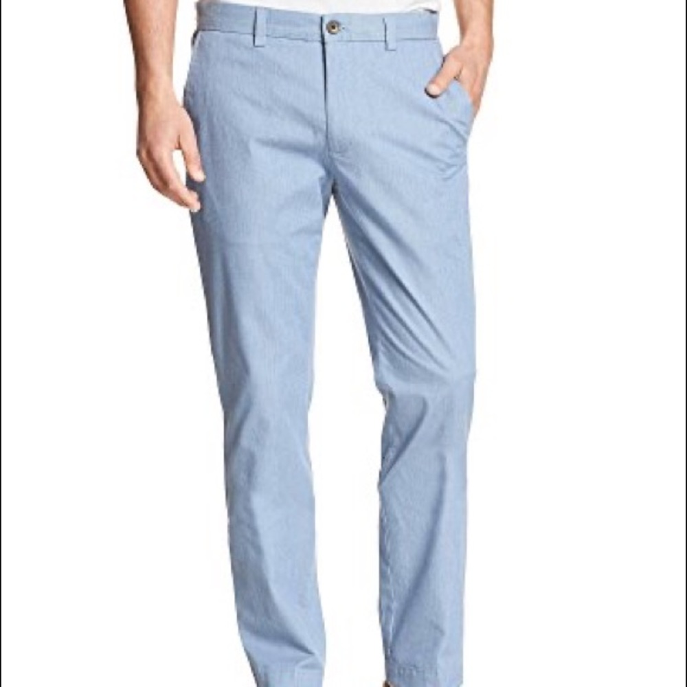 Banana Republic Aiden Chino size 34x34 in blue stripe.